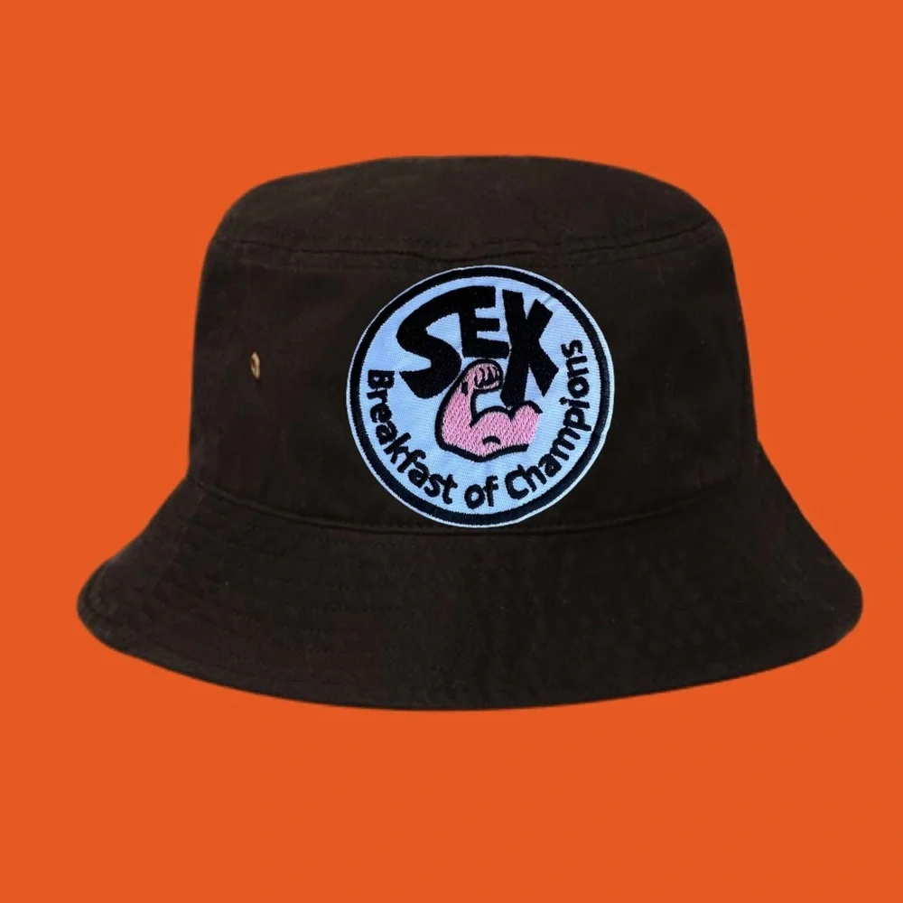 NWT "BREAKFAST OF CHAMPIONS" BUCKET HAT - Picture 3 of 3